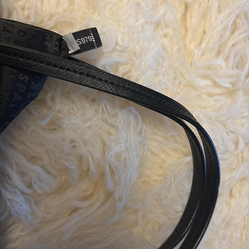 Kate Spade New York 2 piece. Sparkle Stripe Bag and Slim Black Matching Wallet. - Picture 5 of 17